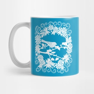 Paper Cut Bird Mug